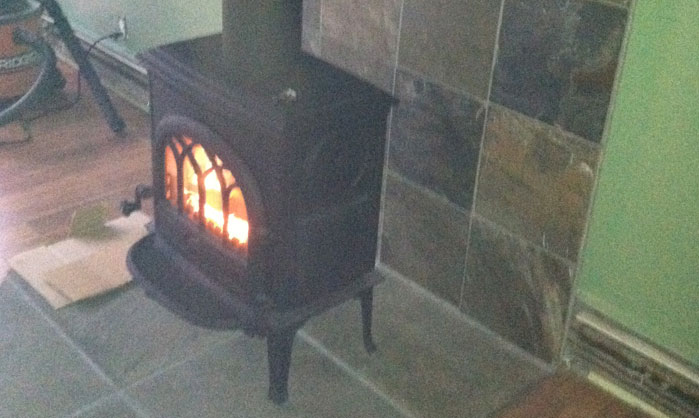 Wood stove, pellet stove, and gas stove installation